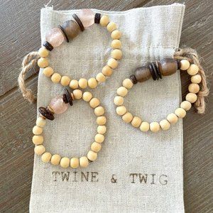 Twine & Twig Set of 3 Bracelets